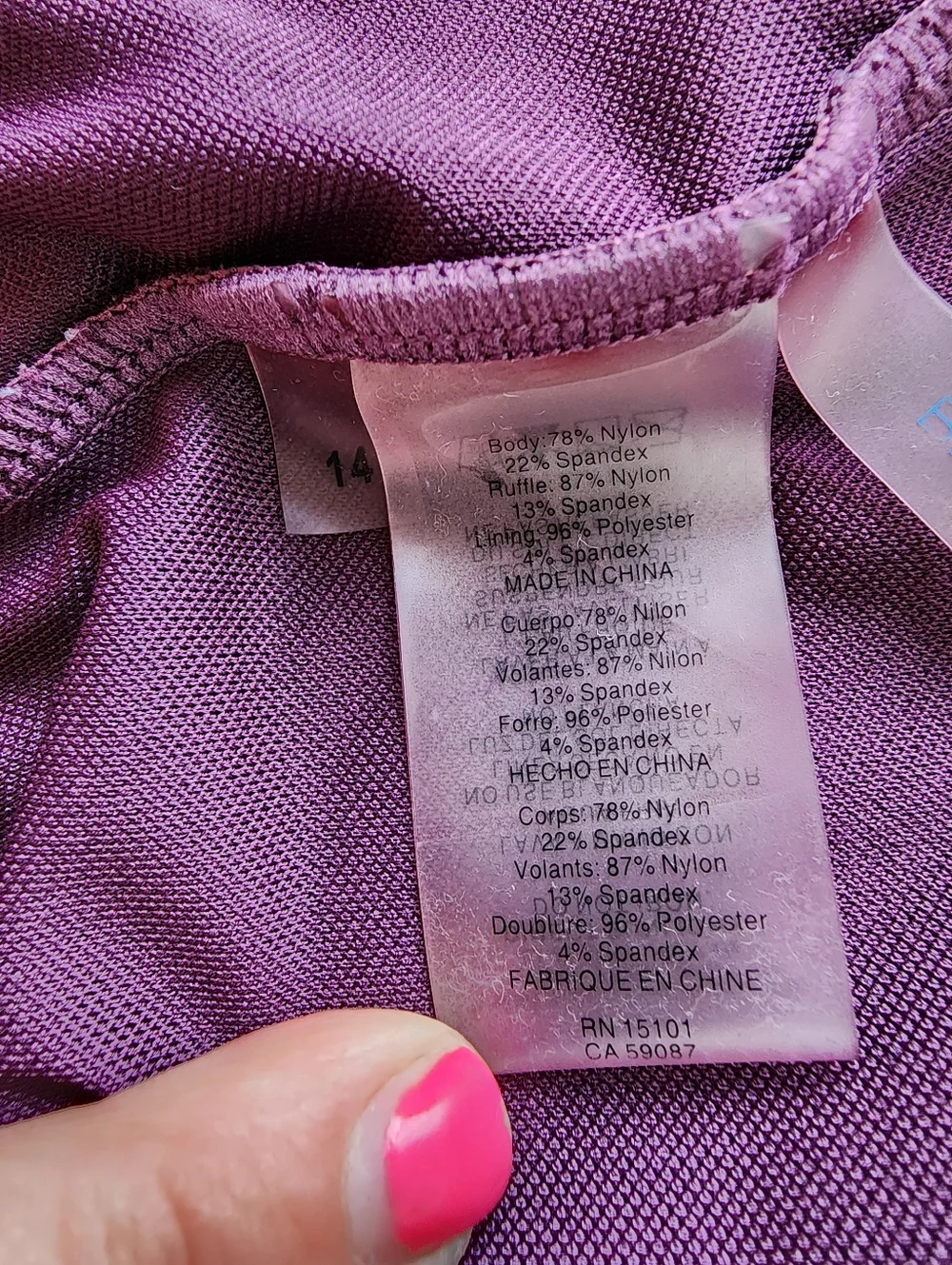 Bleu Rod Beattie Purple Ruffle Halter Swimsuit
